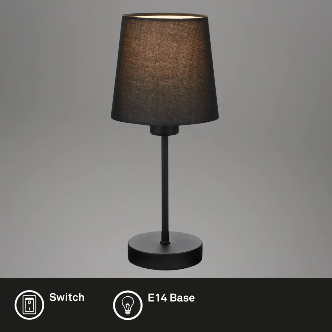 Briloner Tafellamp Ø14cm - Zwart