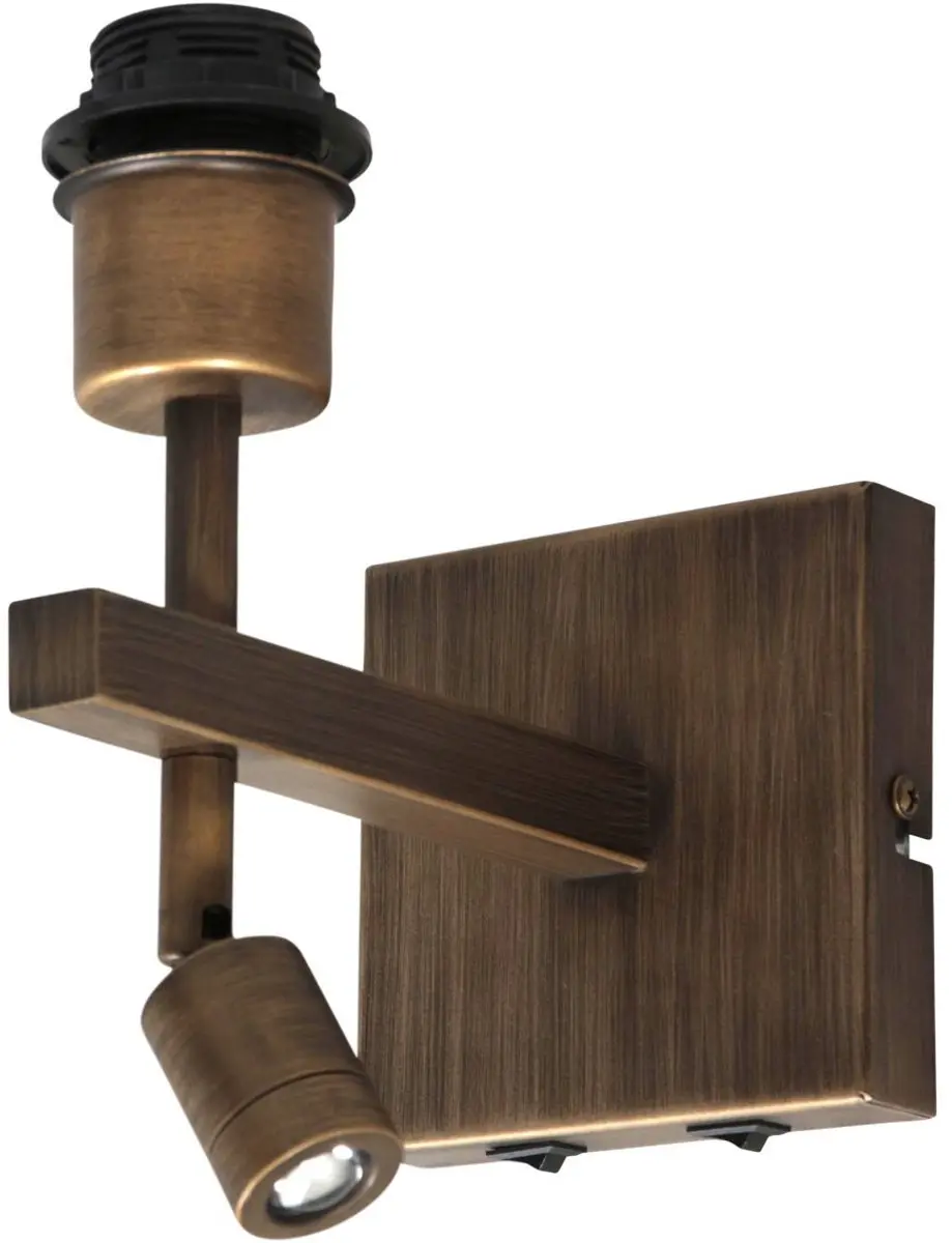 Steinhauer Wandlamp Stang 4889BR - 2 Lichtpunten - Ø10cm - Bruin