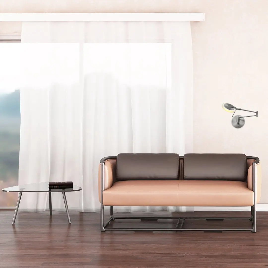 Steinhauer Turound LED Wandlamp Staal - Ø14cm - afbeelding 6 van 6