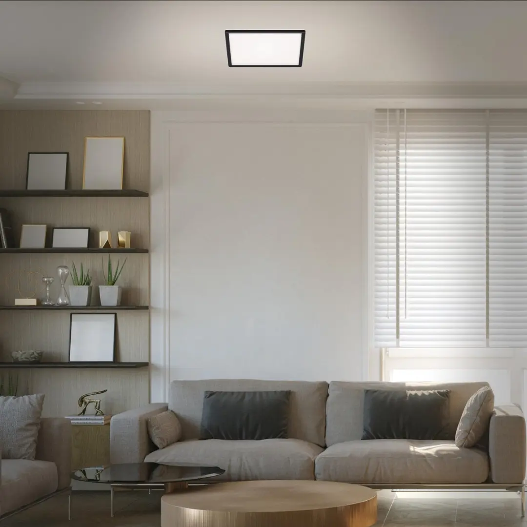 Briloner Slim LED Plafonnière 18W - 4000K - Zwart