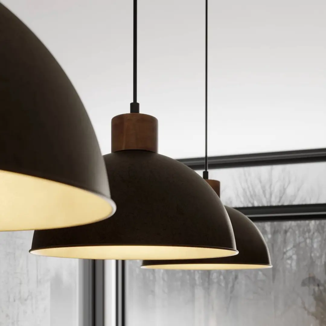 Lindby Hanglamp 3-lichts - Grijs/Licht hout
