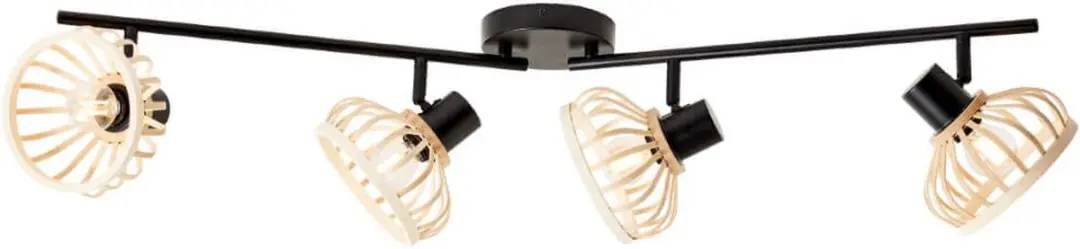 Brilliant Norah Houten Plafondlamp 4-Lichts - Veelkleurig