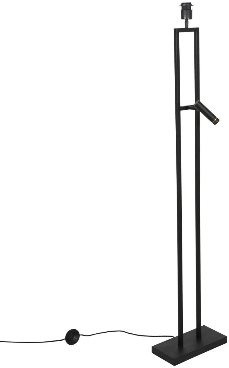 Steinhauer Vloerlamp 4720ZW - 2x E27 Kantelbaar Leeslicht 150cm Zwart