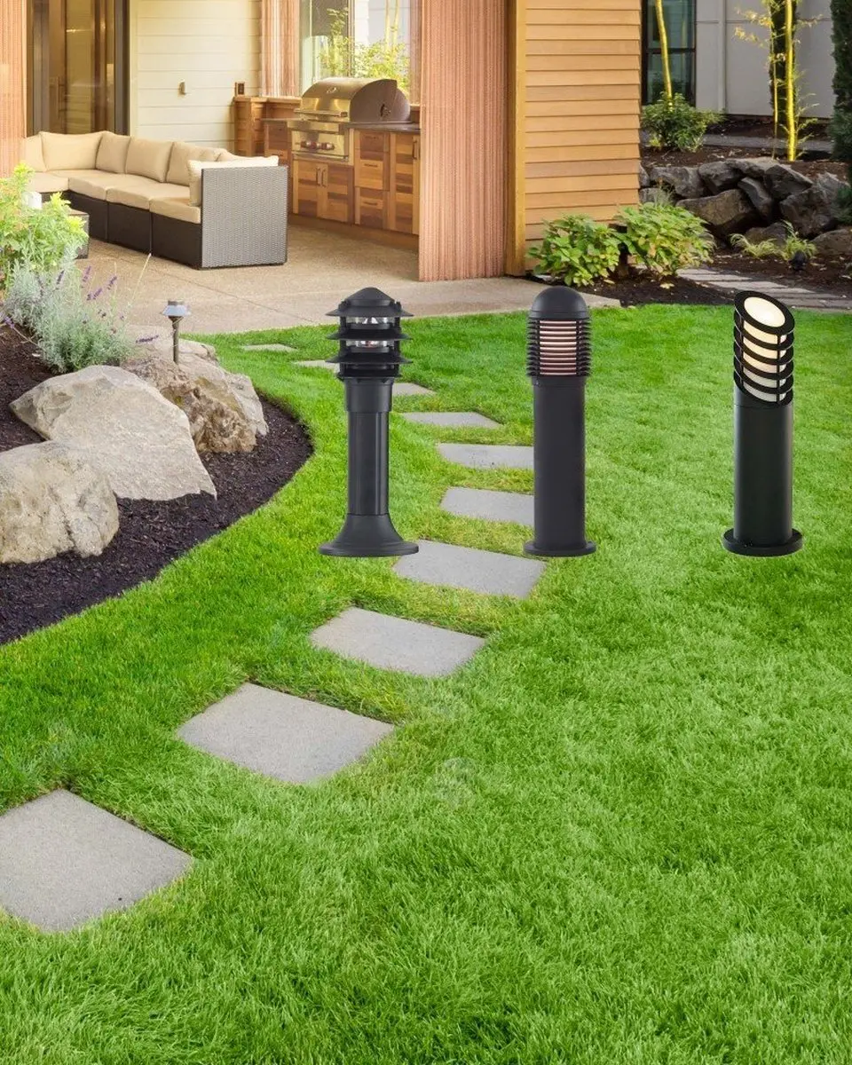 Searchlight Ace Design Bollard - 1 Lichtpunt 60W - Zwart