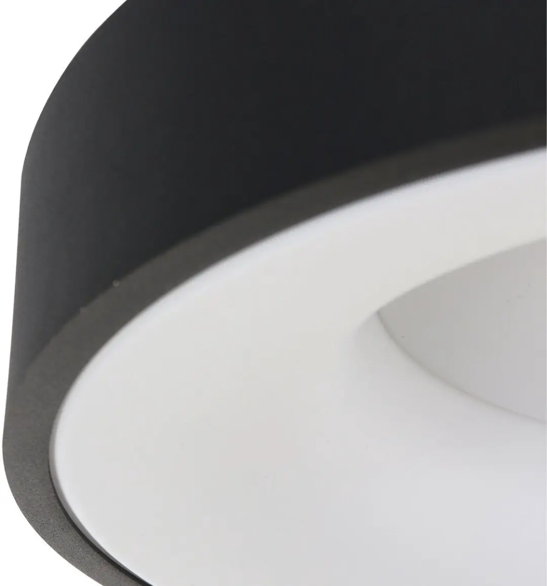 Steinhauer Ringlede Plafonnière Ø48cm - 1 Lichtpunt - Zwart/Wit