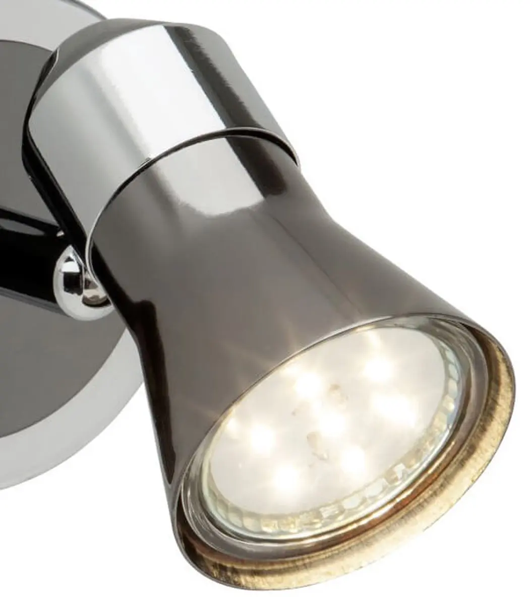 Brilliant JUPP LED Wandlamp 8cm - Chroom/Zwart