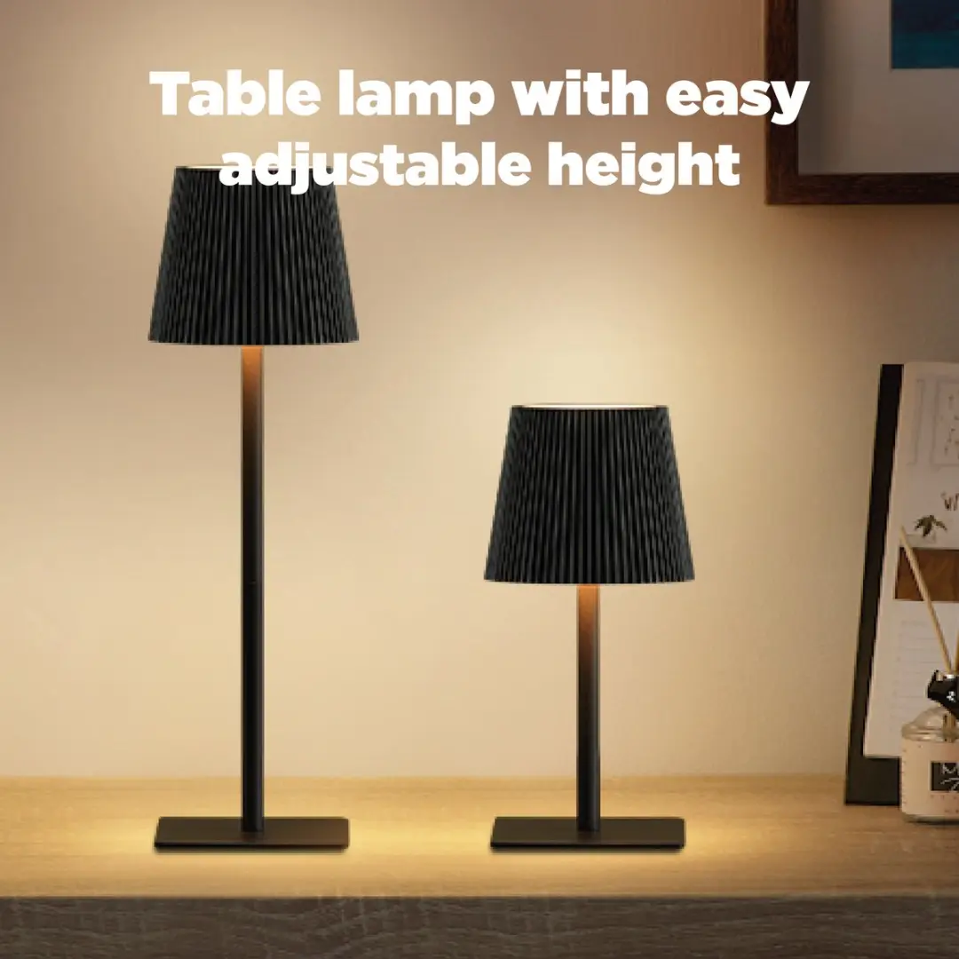 Lutec Chester Draagbare LED Tafellamp 2W - 2 Stuks - Mat Zwart