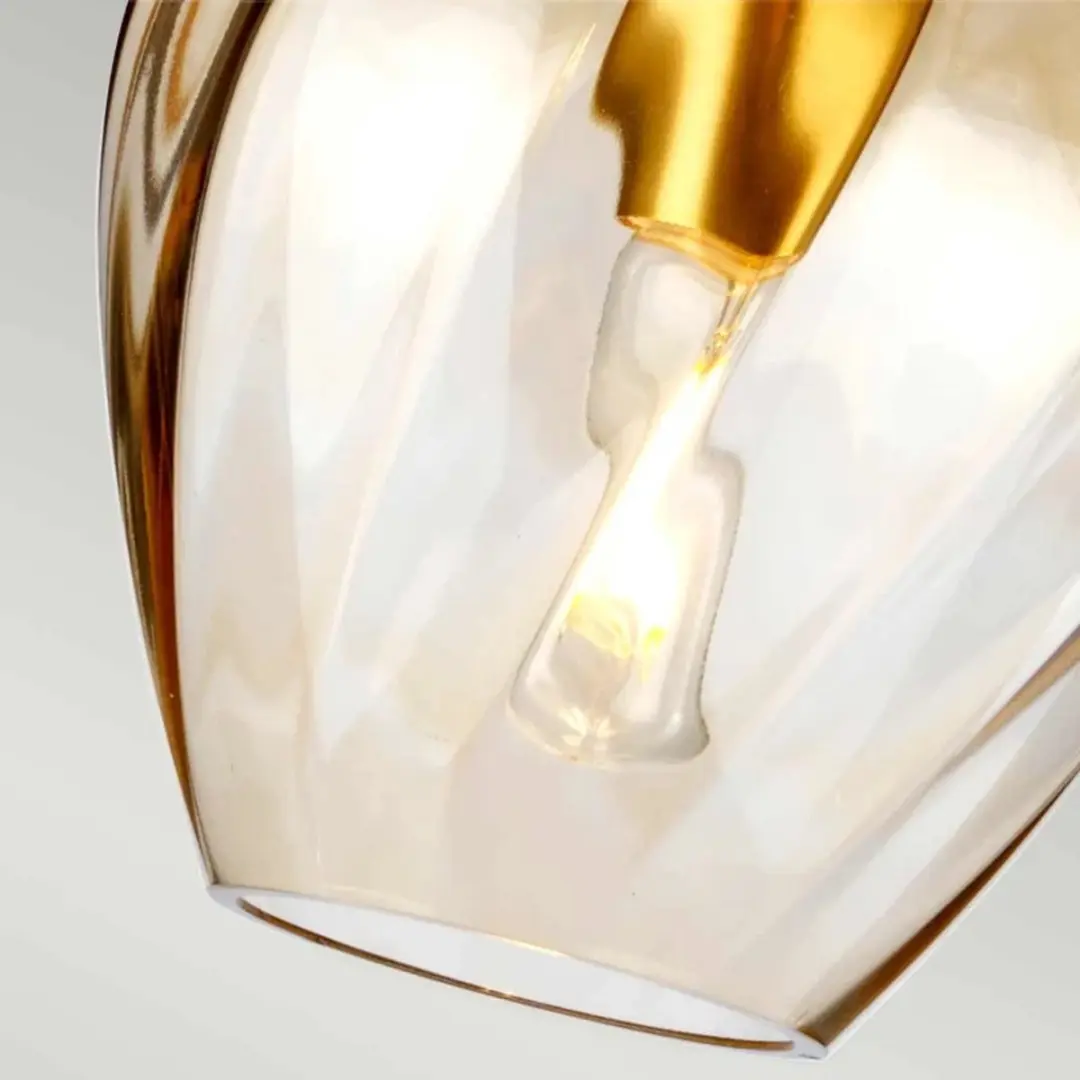Elstead LED Hanglamp Tiber - 1x E27 60W Dimbaar - Brushed Brass