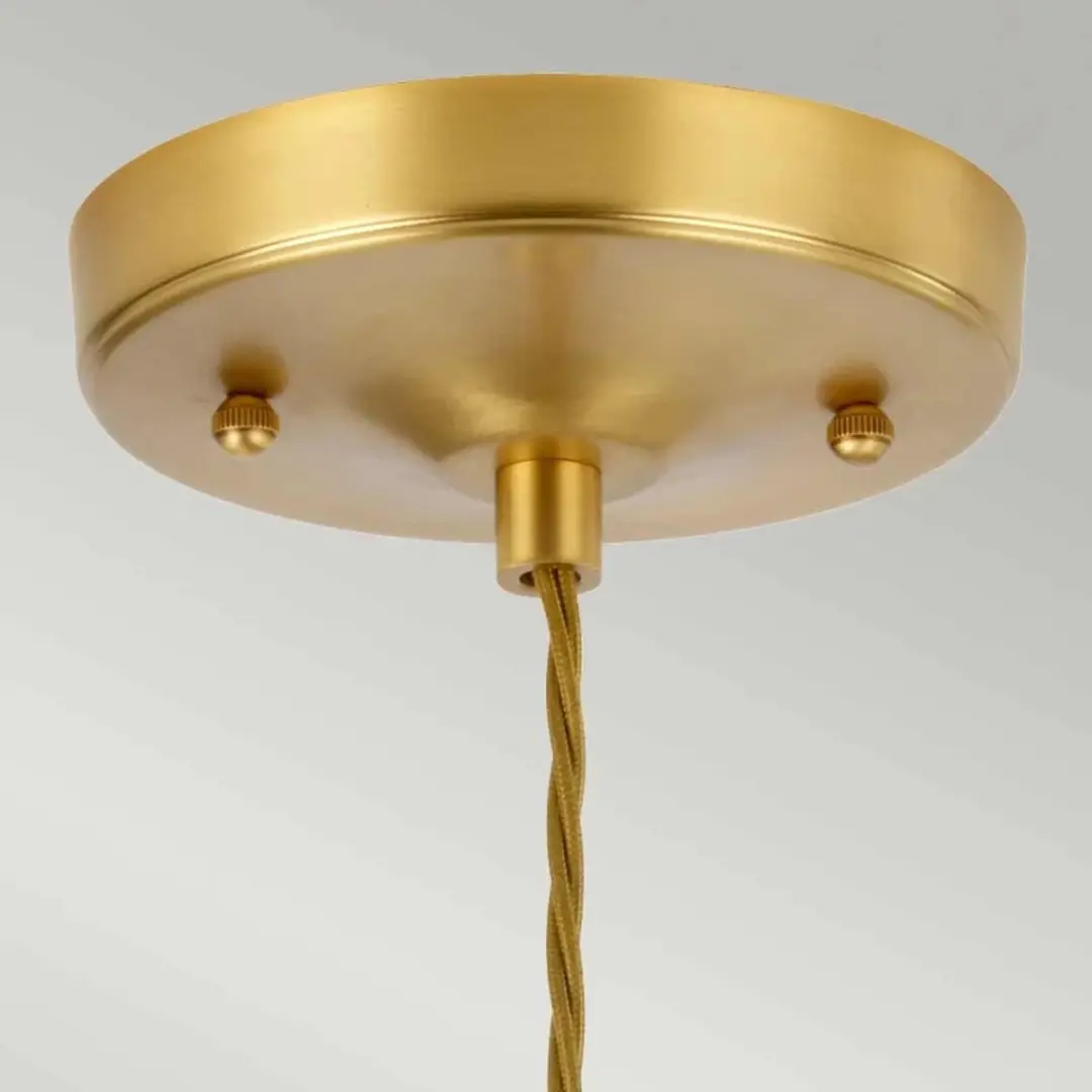 Elstead LED Hanglamp Tiber - 1x E27 60W Dimbaar - Brushed Brass