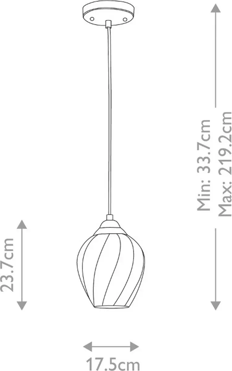 Elstead LED Hanglamp Tiber - 1x E27 60W Dimbaar - Brushed Brass