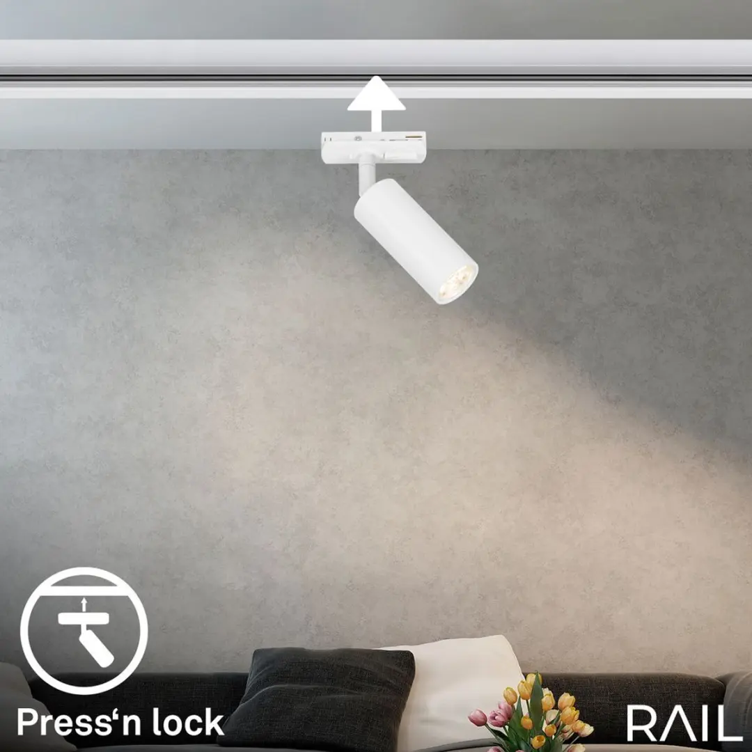 Briloner Rail Railspot - 5,5W Warm Wit 3.000K - Wit