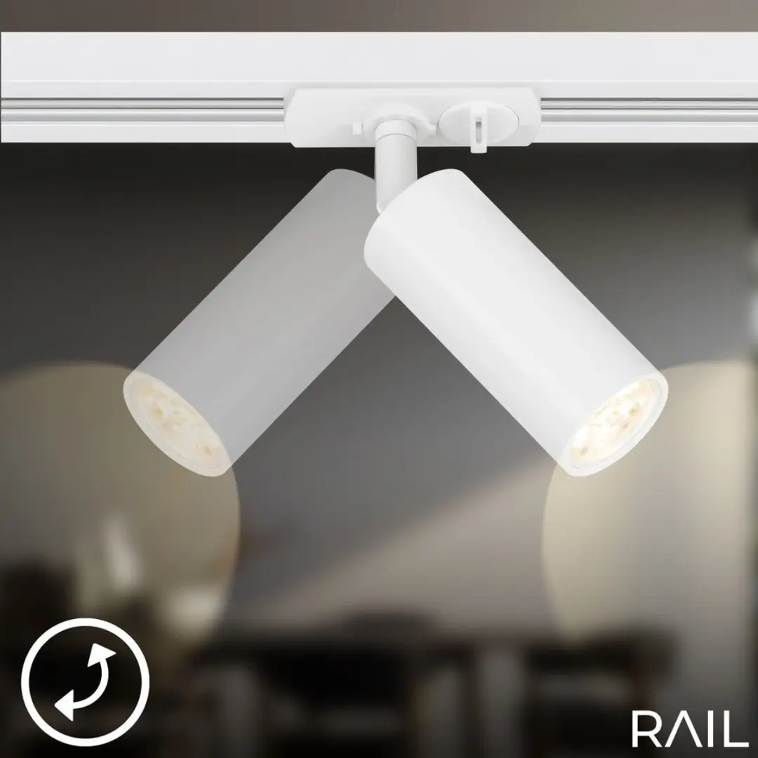 Briloner Rail Railspot - 5,5W Warm Wit 3.000K - Wit