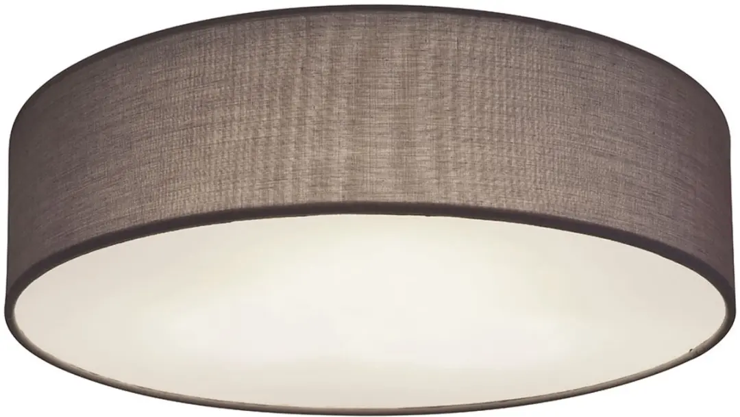 Globo Plafondlamp Antraciet Wit Rond 3x E27 40x10cm