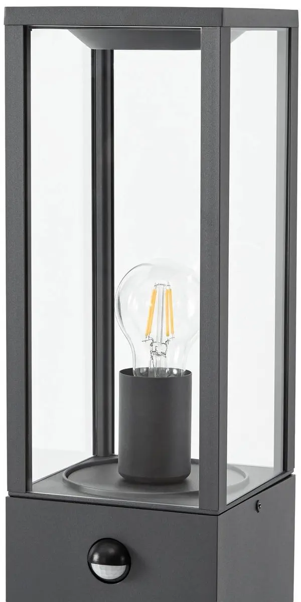 Lindby Padverlichting Zuillamp Aluminium Glas 15W E27 Antraciet