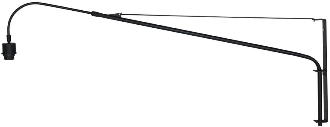 Steinhauer Elegant Classy 2574ZW Wandlamp - Zwart - 180cm snoer