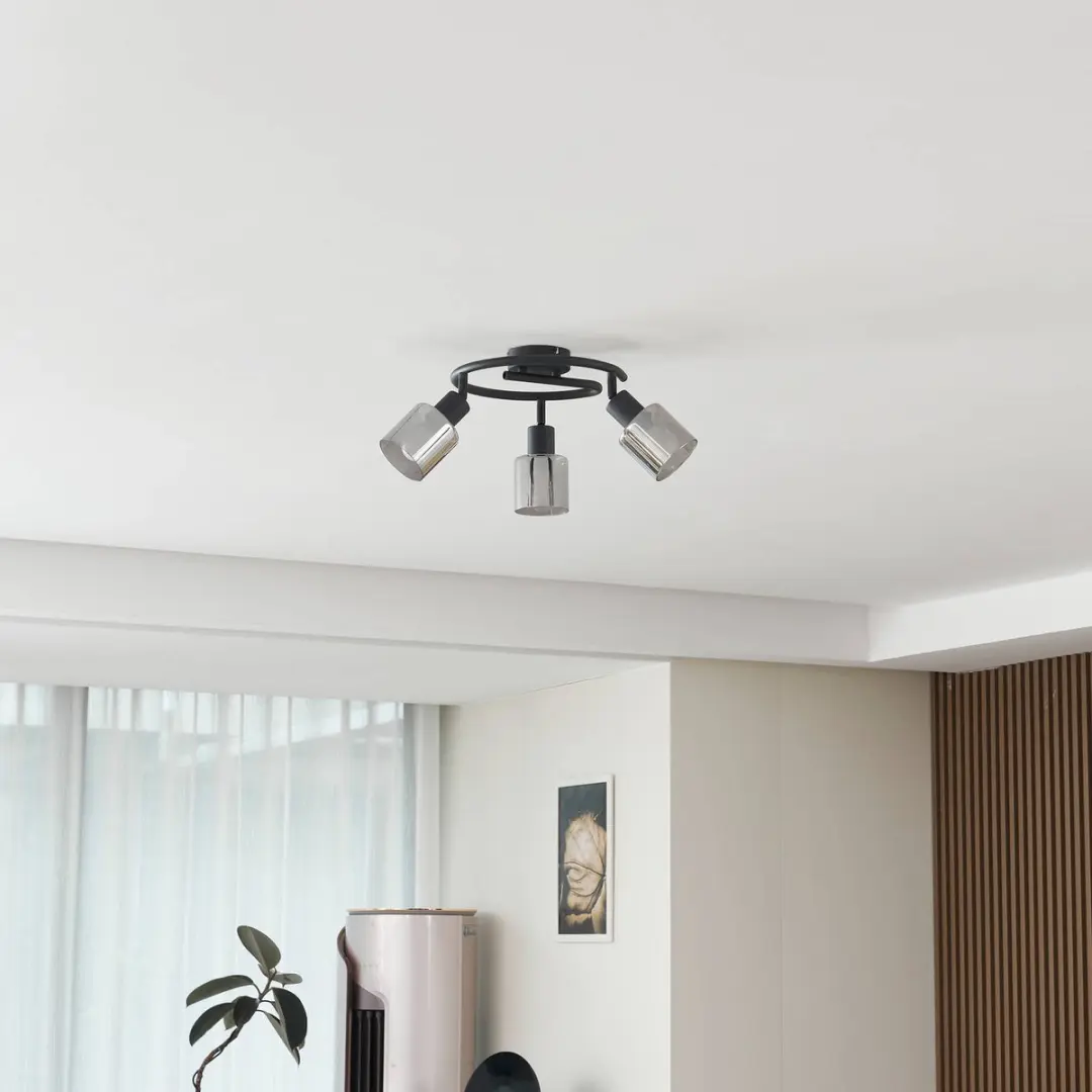 Lindby Buitenspot 3-lichts E14 - 49cm - Rookgrijs/Zandzwart