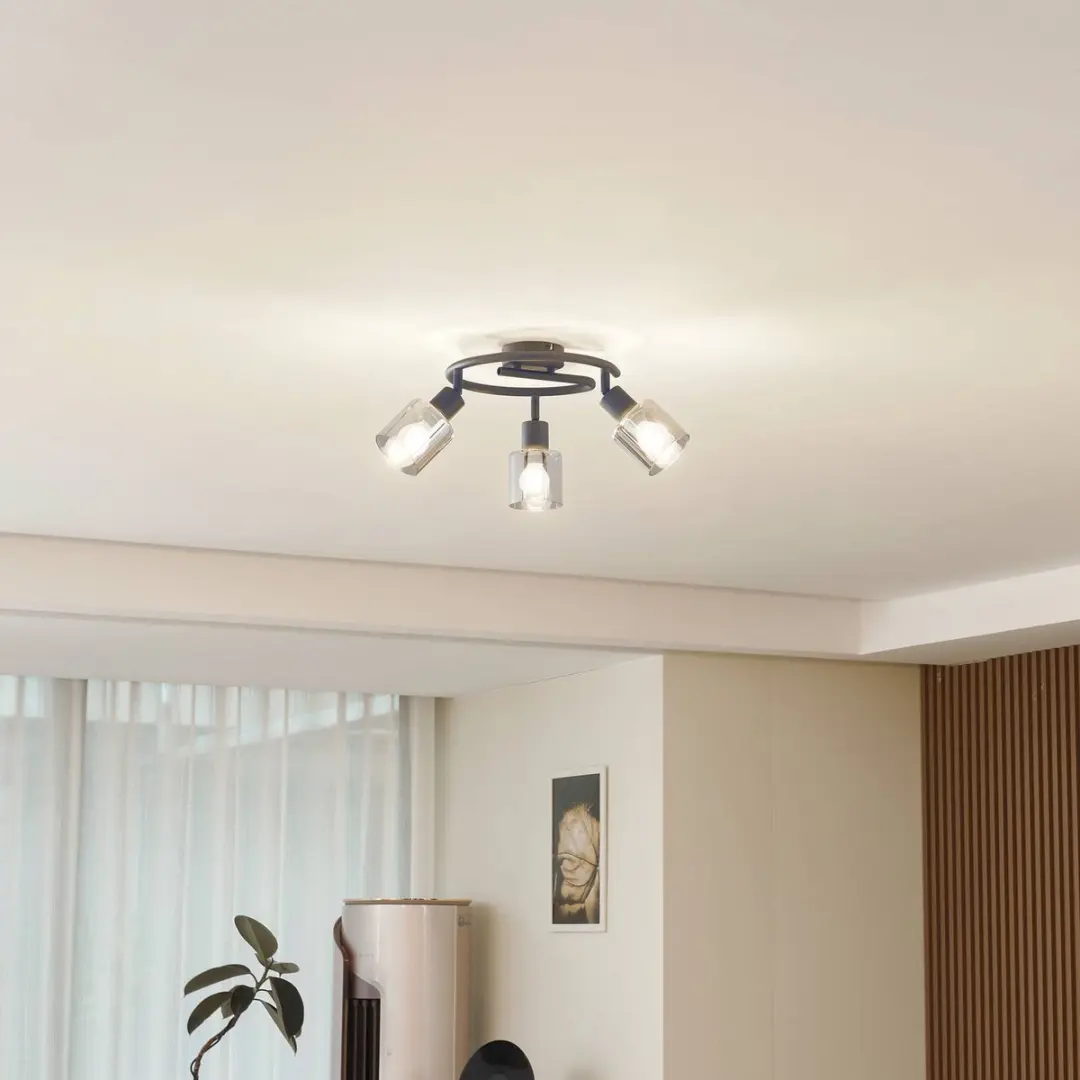 Lindby Buitenspot 3-lichts E14 - 49cm - Rookgrijs/Zandzwart