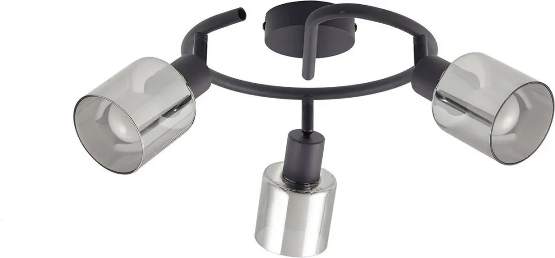 Lindby Buitenspot 3-lichts E14 - 49cm - Rookgrijs/Zandzwart