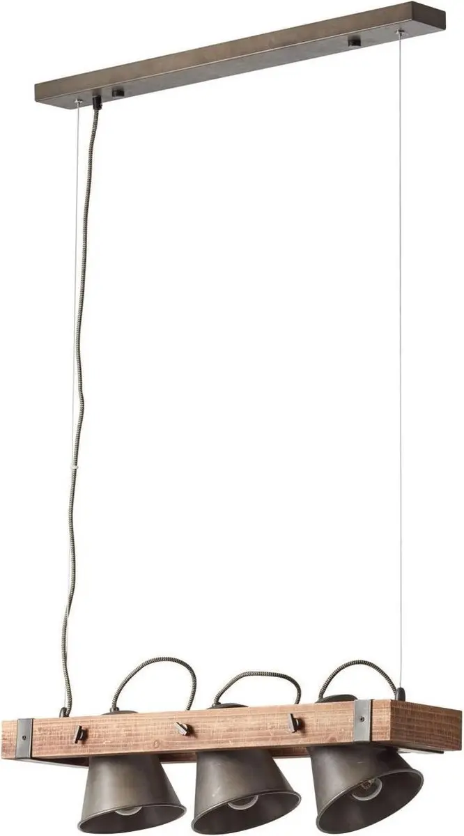 Brilliant PLOW Hanglamp 5x10W - Zwart/Bruin