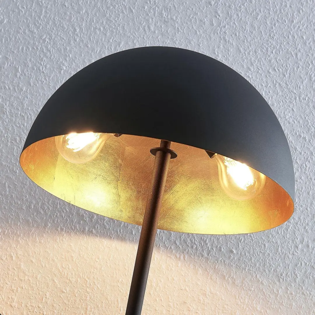 Lindby Tafellamp 2-lichts Metaal - 35cm - Zwart/Goud