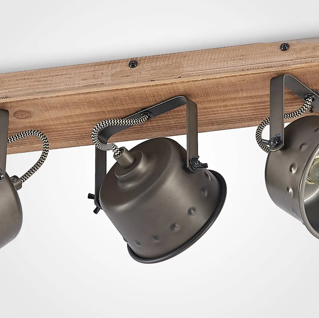 Lindby Halogeen Plafondspot 3x35W GU10 - Bruin/Zwart