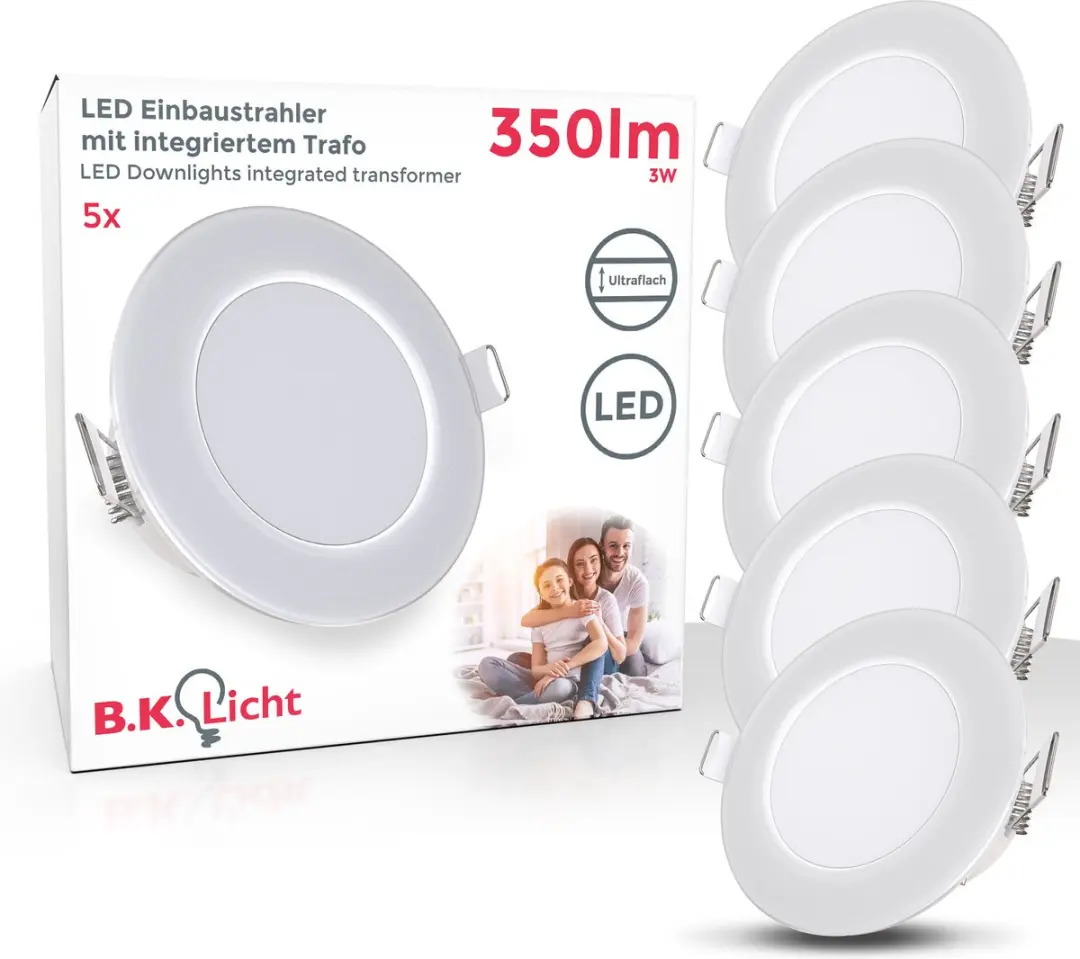 Briloner LED Inbouwspots IP65 5-delig