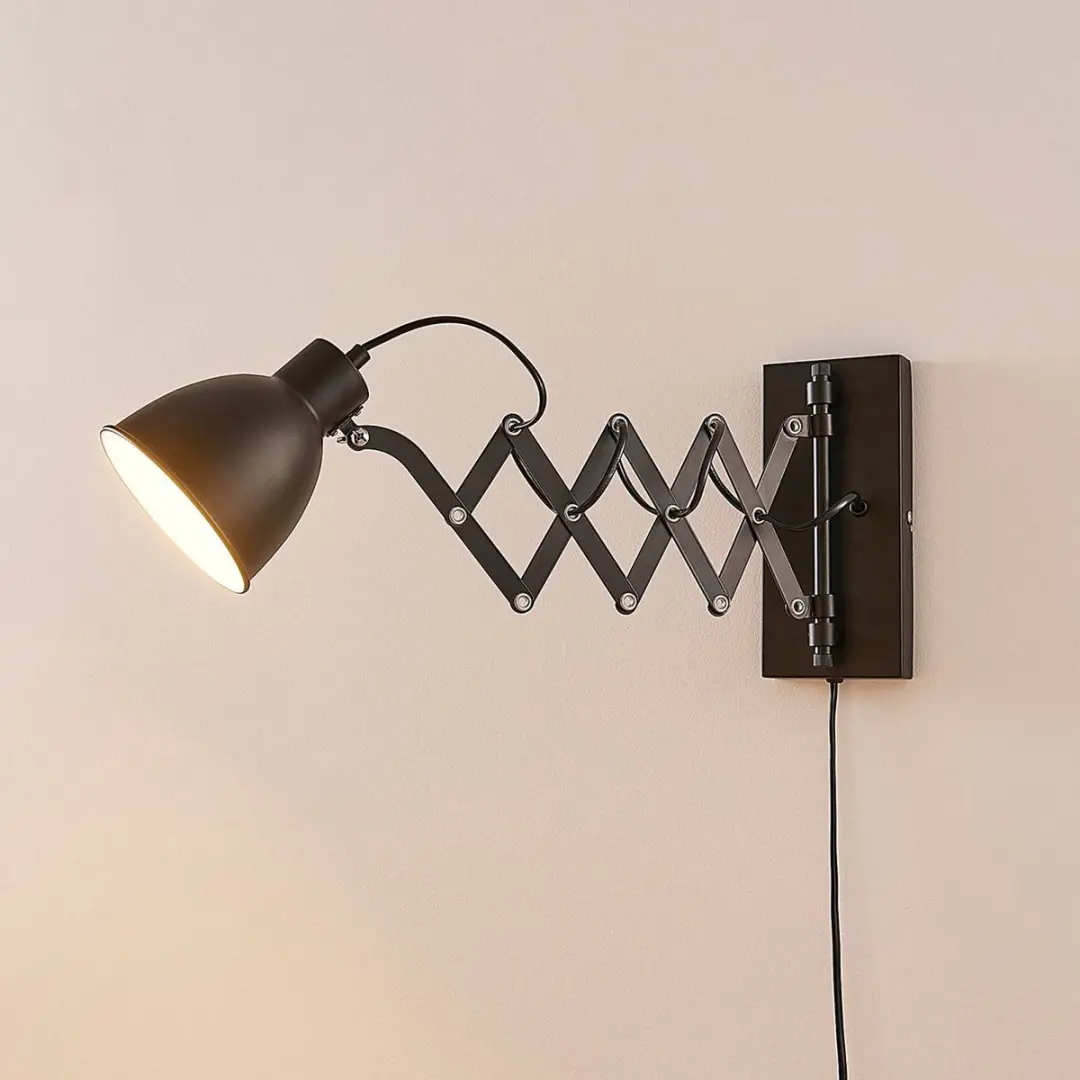Lindby Wandlamp Metaal E14 40W - Zwart