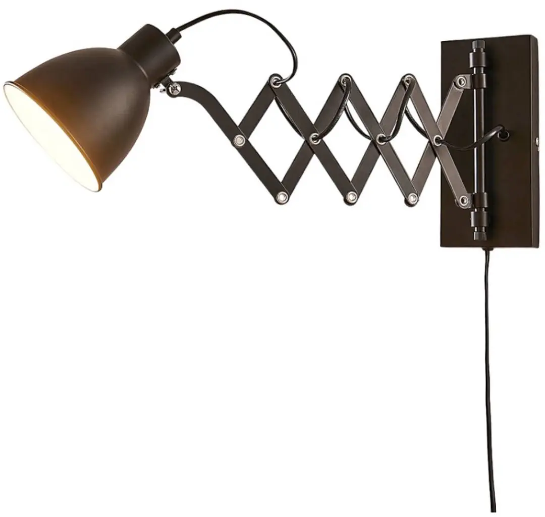 Lindby Wandlamp Metaal E14 40W - Zwart
