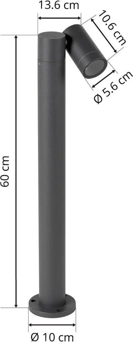 PRIOS Tuinpadverlichting GU10 - 8W - Antraciet