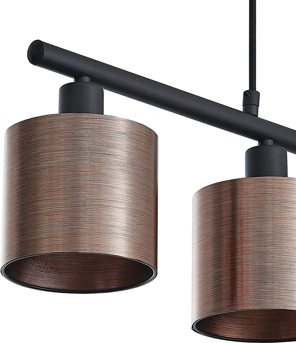 Lindby Hanglamp 4-Lichts E14 - Donker Brons/Mat Zwart