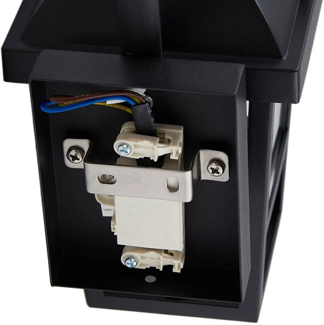 Lindby Wandlamp Buiten 1 Licht E27 - Zwart/Transparant