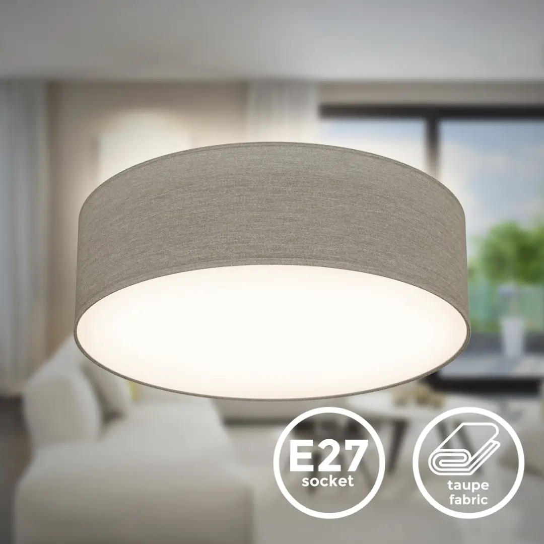 Briloner Plafondlamp Ø30cm - 2 Lichtpunten - Taupe