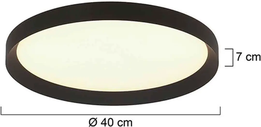 Steinhauer Plafondlamp Flady 3685ZW - 2 Lichtpunten Ø40cm - Wit/Zwart - afbeelding 6 van 6