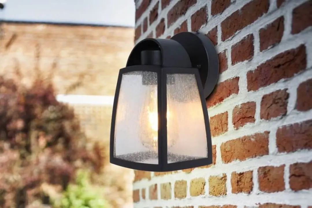 Lutec Kelsey Wandlamp Waterglas Mat Zwart