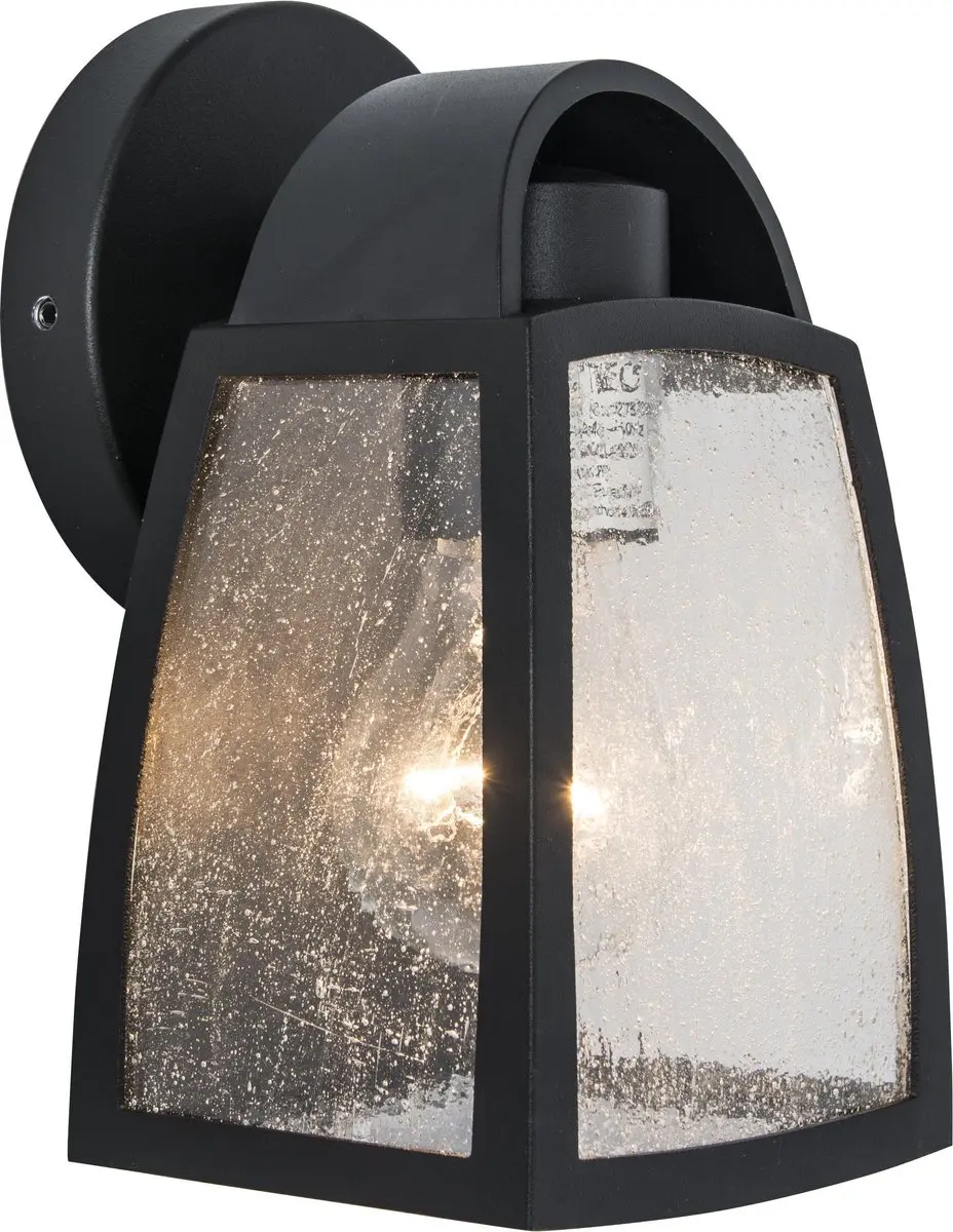 Lutec Kelsey Wandlamp Waterglas Mat Zwart