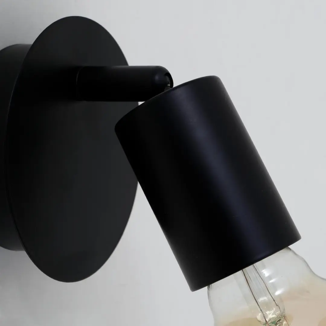 Briloner Pearl Wandlamp E27 - 60W - Zwart - Ø10cm