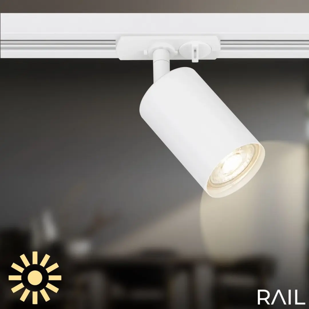 Briloner Railverlichting Set 225cm Wit - 6x GU10 Opbouwspots