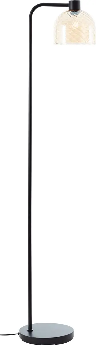 Brilliant Casto Vloerlamp E27 - 25W - Zwart Amber