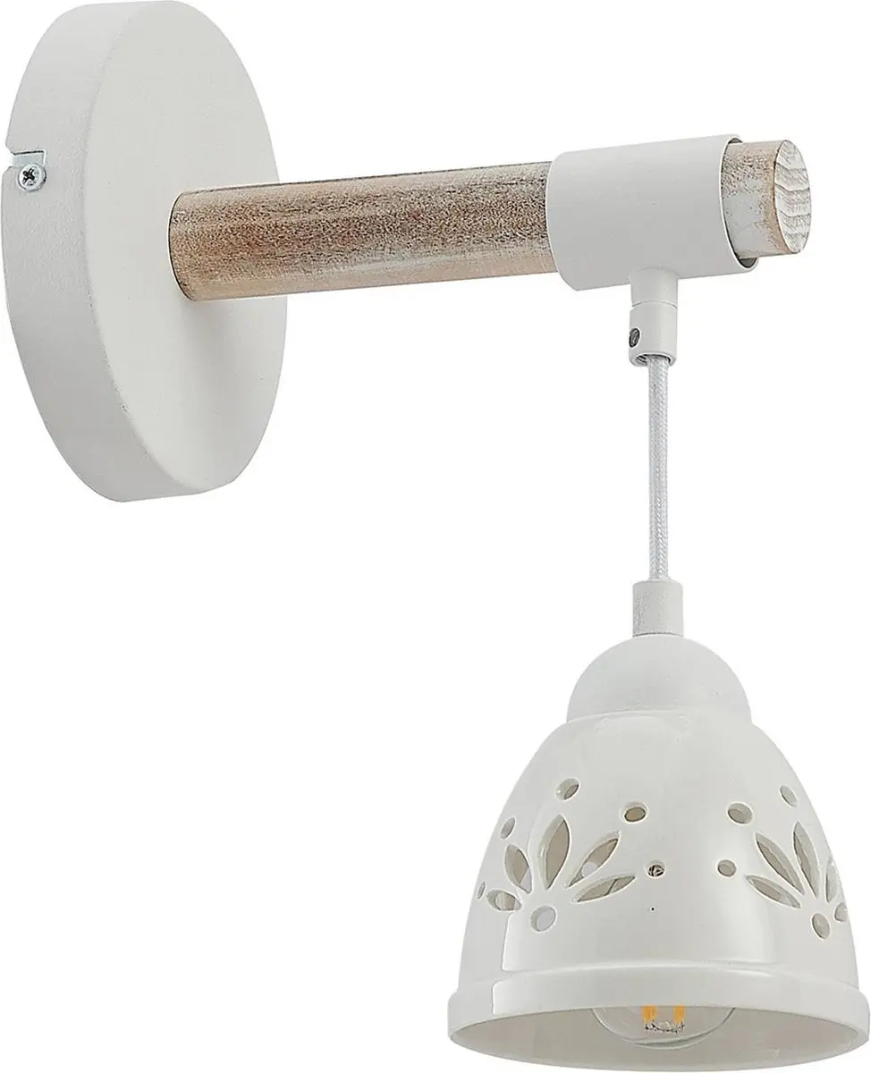 Lindby Wandlamp 1 Licht - Licht hout/wit