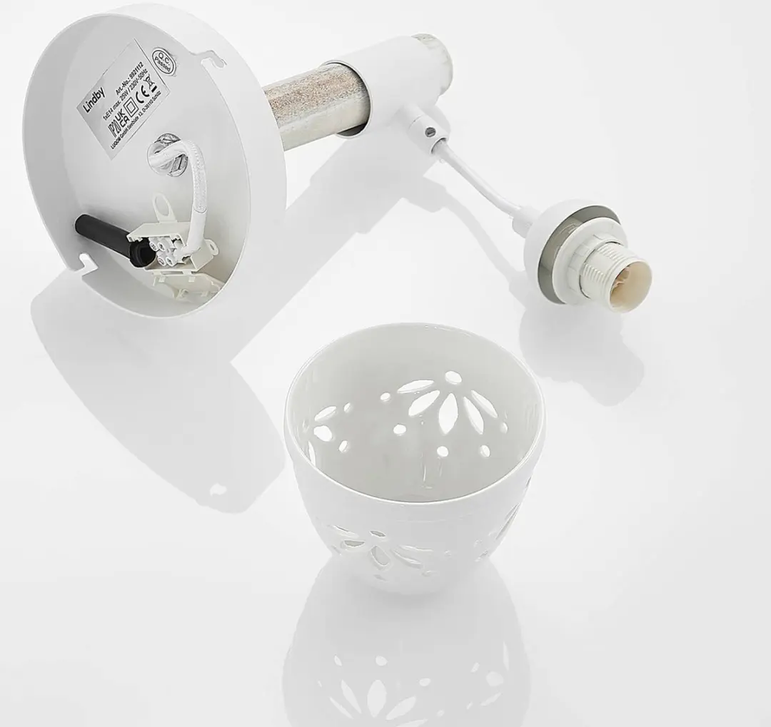 Lindby Wandlamp 1 Licht - Licht hout/wit