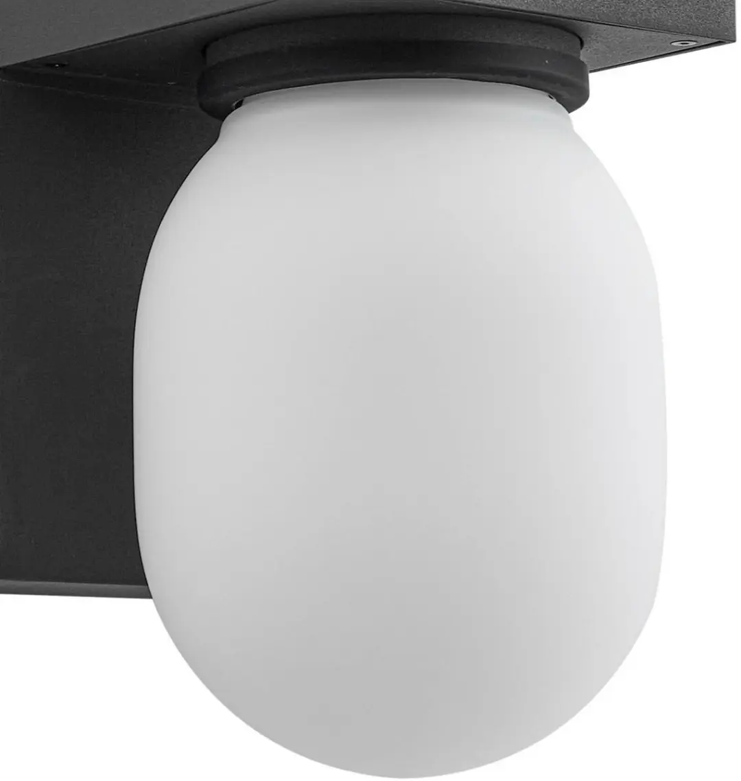 Lucande Wandlamp Buiten 1 Licht E14 - Grafietgrijs/Wit