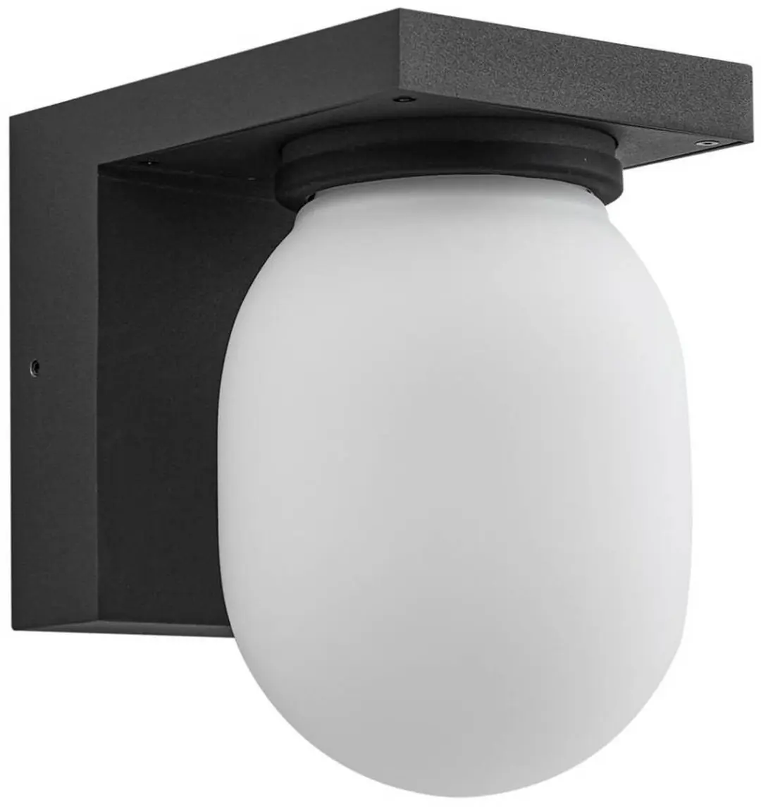 Lucande Wandlamp Buiten 1 Licht E14 - Grafietgrijs/Wit