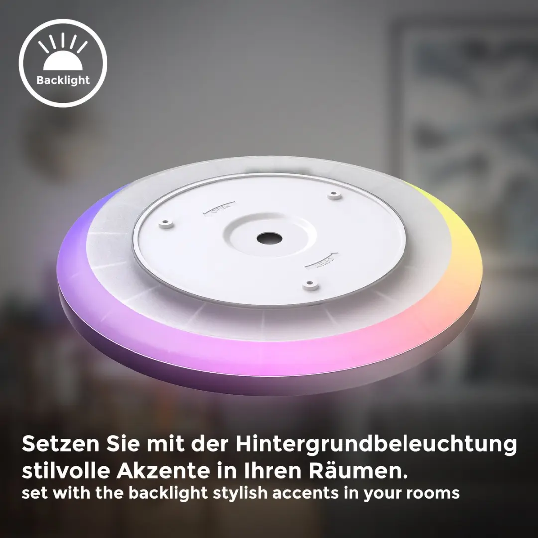 Briloner RGB LED Plafonnière Ø29cm - Zwart - RGBW
