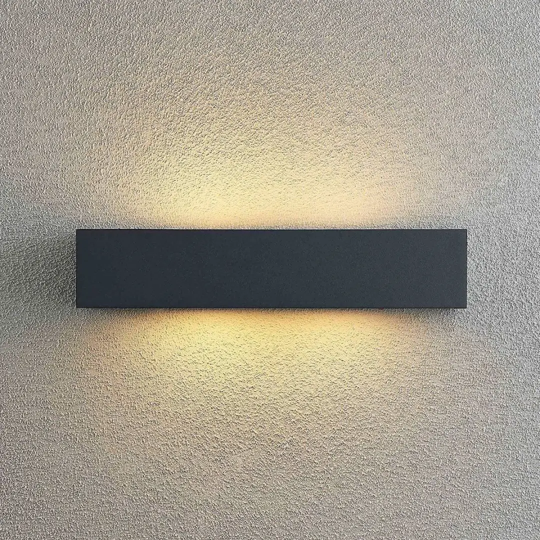ARCCHIO Wandlamp Buiten 2-Lichts E27 - Donkergrijs/Transparant