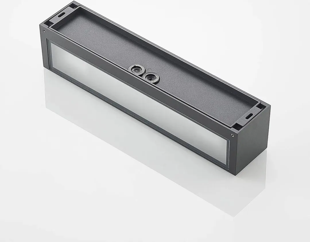 ARCCHIO Wandlamp Buiten 2-Lichts E27 - Donkergrijs/Transparant