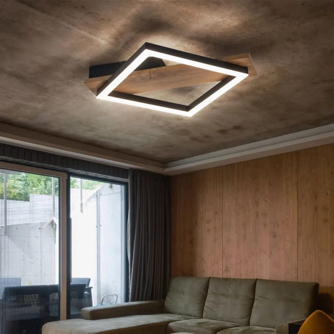 Globo LED Plafondlamp Design 12W 600lm - Zwart