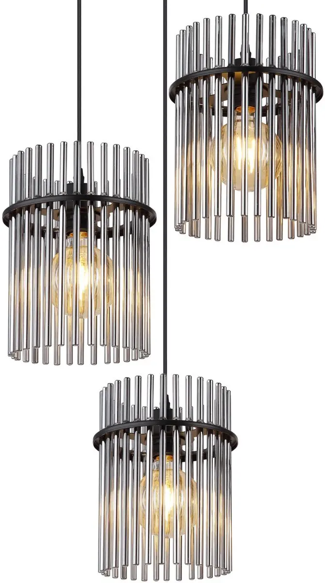 Globo Gorley Hanglamp - 3 Lichtpunten Ø47cm - Zwart