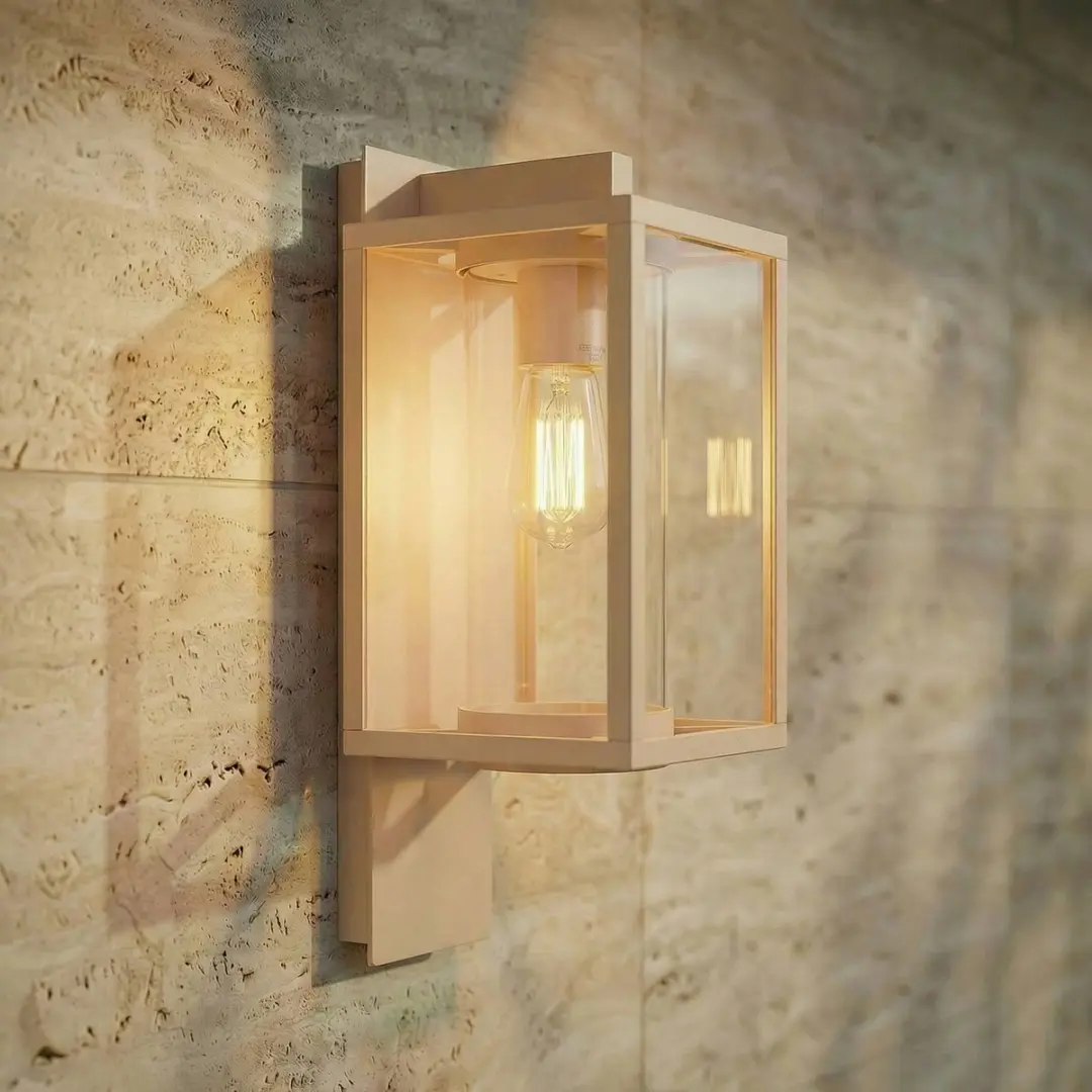 Lucande Wandlamp Buiten 1 Licht E27 - Beige