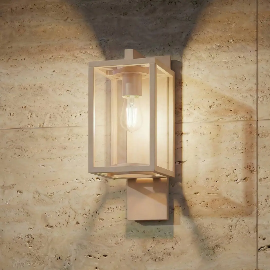 Lucande Wandlamp Buiten 1 Licht E27 - Beige