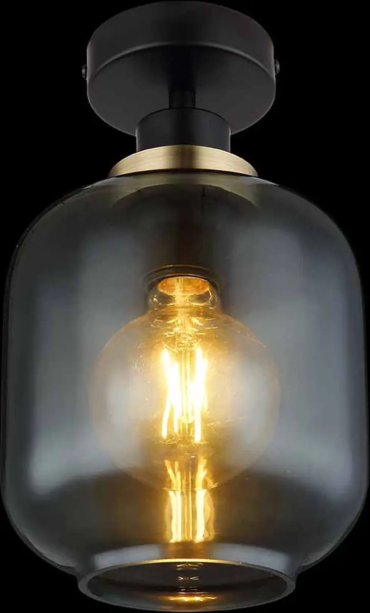Globo OTHMAR Plafondlamp Ø18cm Mat Zwart